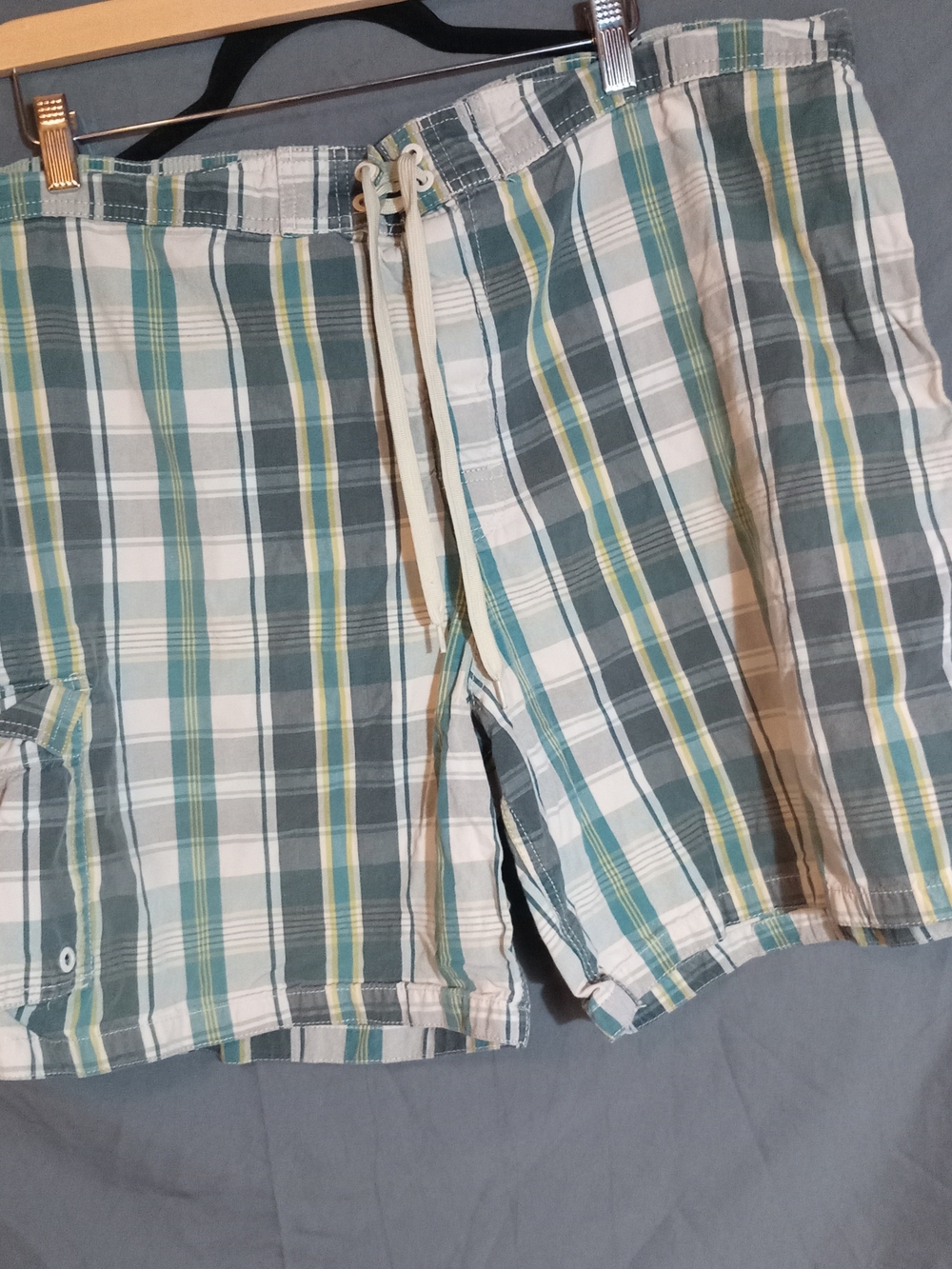 Merona Swim Trunks - Green/White Vintage Y2K